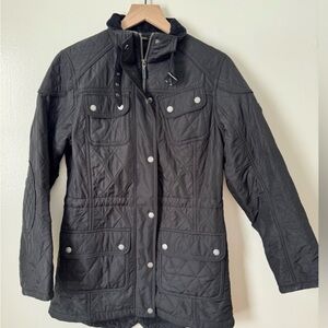Barbour Quilted Utility Jacket in Black
